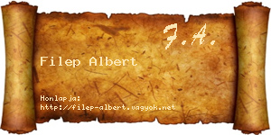 Filep Albert névjegykártya